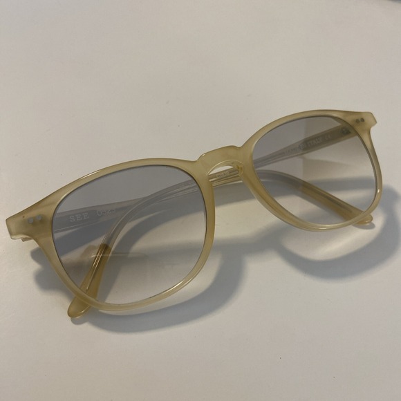 See 0523 Core Collection Yellow Round Eyeglasses Retail @ $229